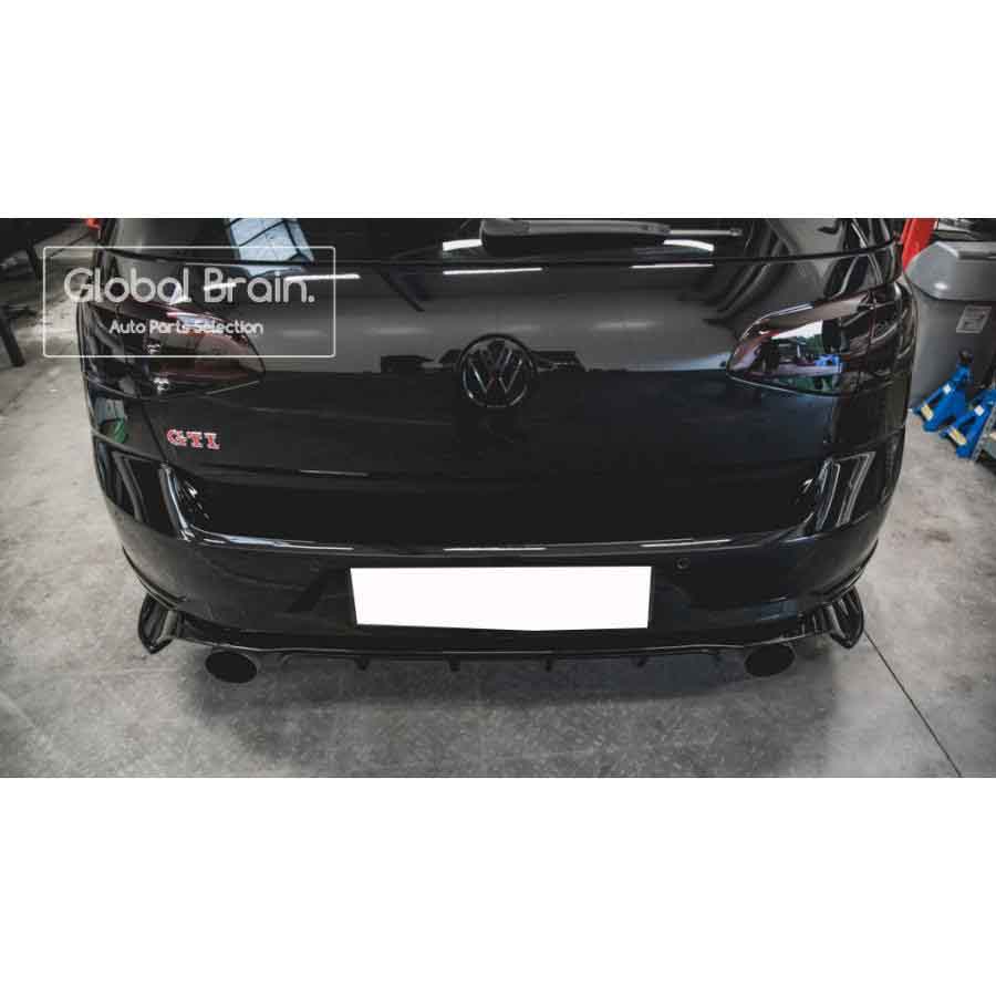 フォルクスワーゲン ゴルフ 7.5 GTI 後期 TCR リア サイド スプリッター スパッツ/ VolksWagen スプリッター ディフューザー エアロ パーツ カスタム チューン｜グローバルブレイン