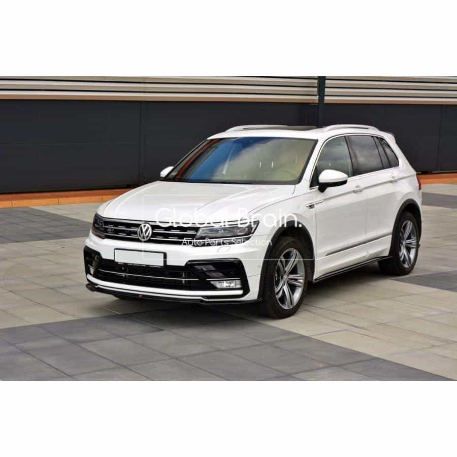 フォルクスワーゲン ティグアン AD1 Rライン フロント リップ スポイラー / VolksWagen スプリッター ディフューザー エアロ パーツ カスタム チューン｜グローバルブレイン