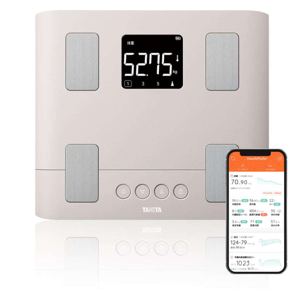 タニタ 体重計 体組成計 スマホ連動 50g単位 バックライト BC-332L PK ピンク 子供の成長を見守る｜Global Collection店