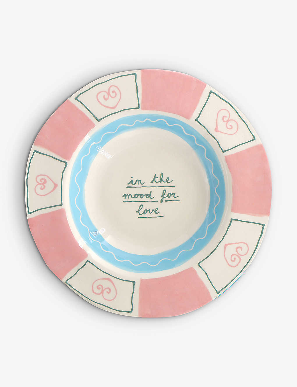 LAETITIA ROUGET 恋する花鳥風月 手描きストーンウェアディナープレート 26cm In The Mood For Love hand-painted stoneware dinner plate 26cm