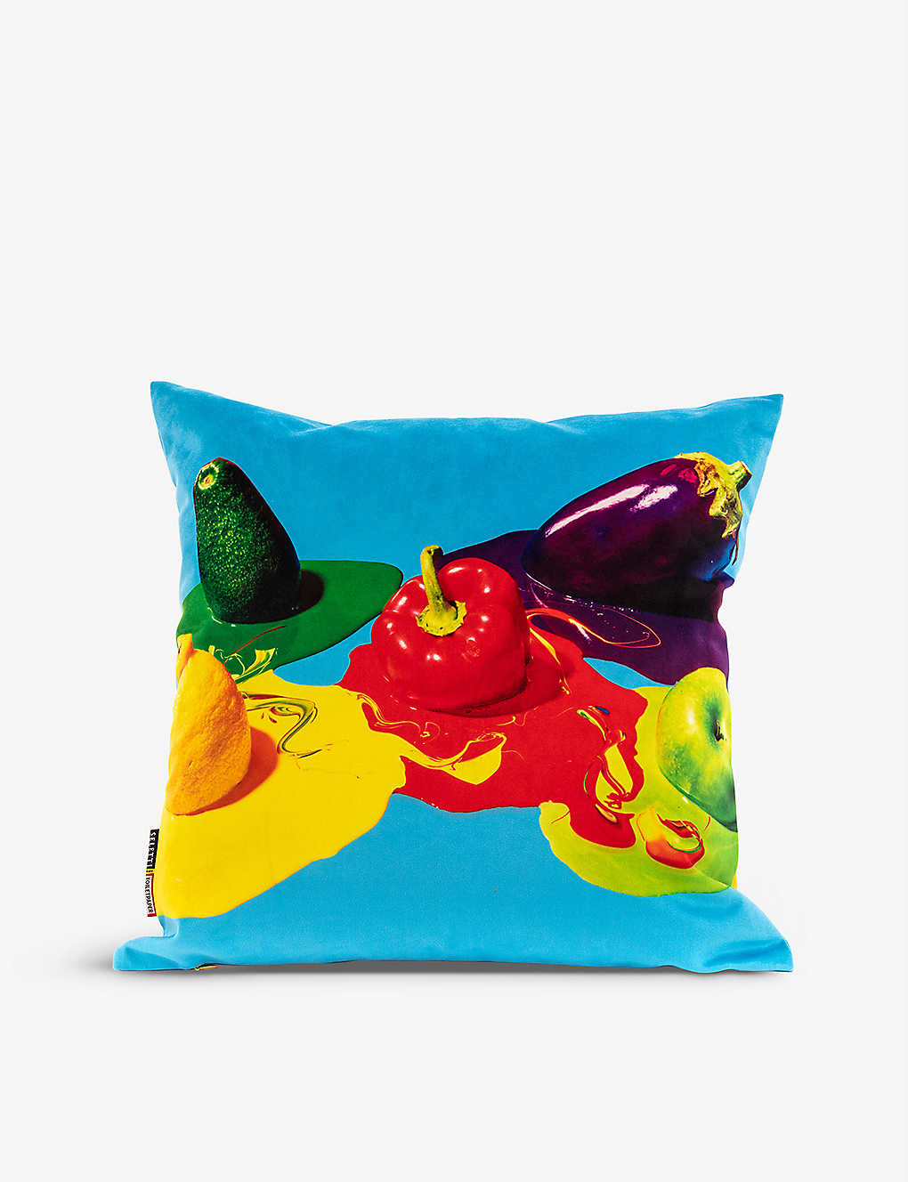 SELETTI 野菜のグラフィックプリント織りクッションカバー 50cm Vegetables graphic-print woven cushion cover 50cm