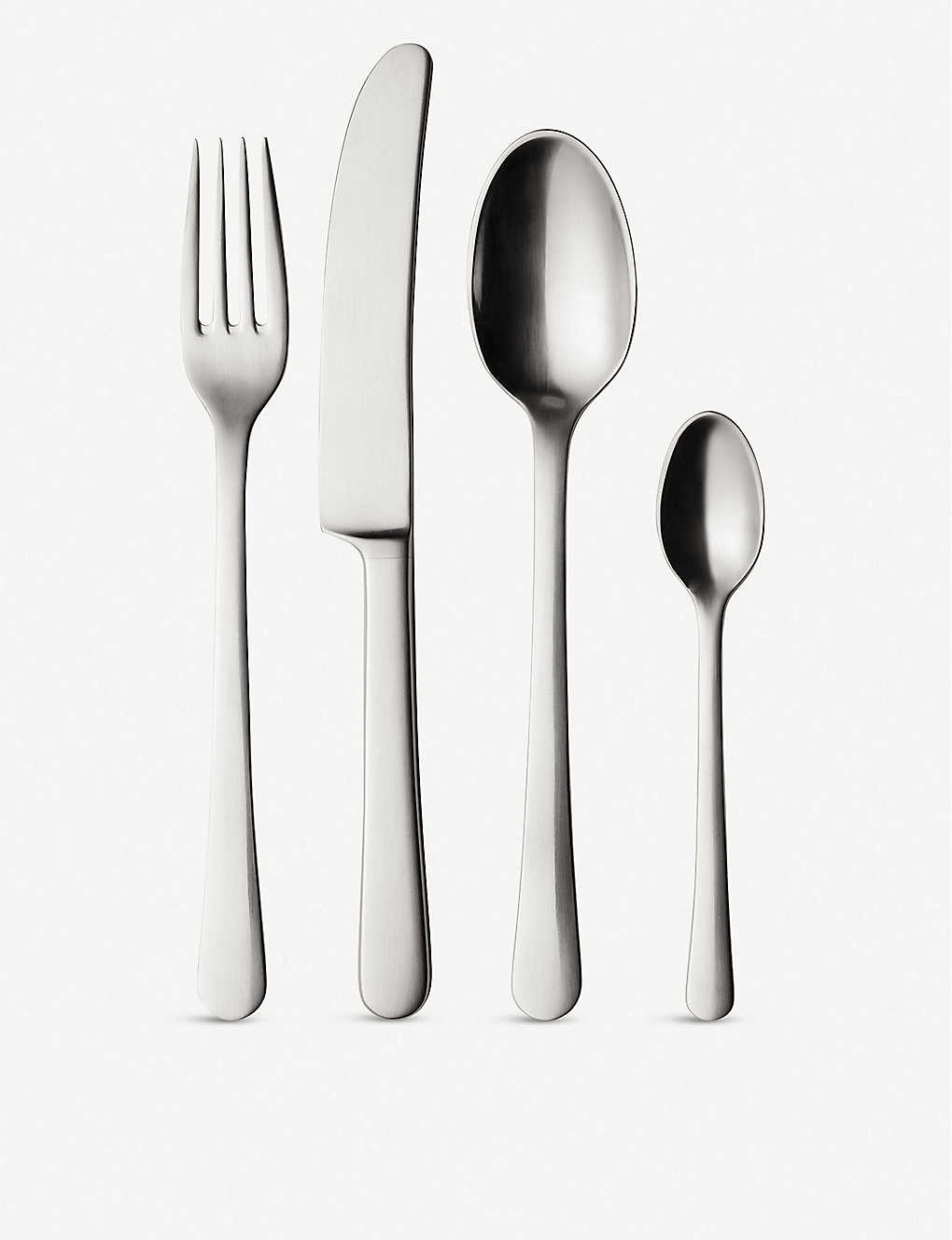 GEORG JENSEN コペンハーゲン ステンレススチール製カトラリーセット 4点 Copenhagen 4pcs stainless steel cutlery set