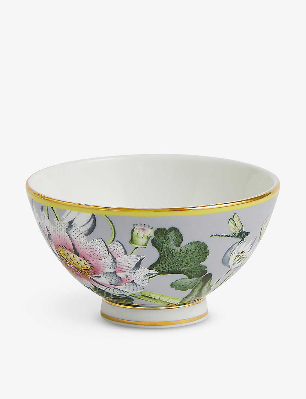 WEDGWOOD 睡蓮の花柄金箔ボーンチャイナボウル 11cm Waterlily floral-print gilded bone-china bowl 11cm