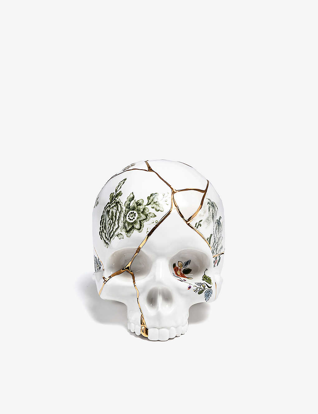 SELETTI 金継ぎドクロ磁器置物 16cm Kintsugi Skull porcelain ornament 16cm