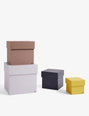 高級品市場 Hay ボックス ボックス カードボード ストレージ ボックス 4個セット Box Box Cardboard Storage Boxes Set Of Four Ha Www Cistite Iuv It