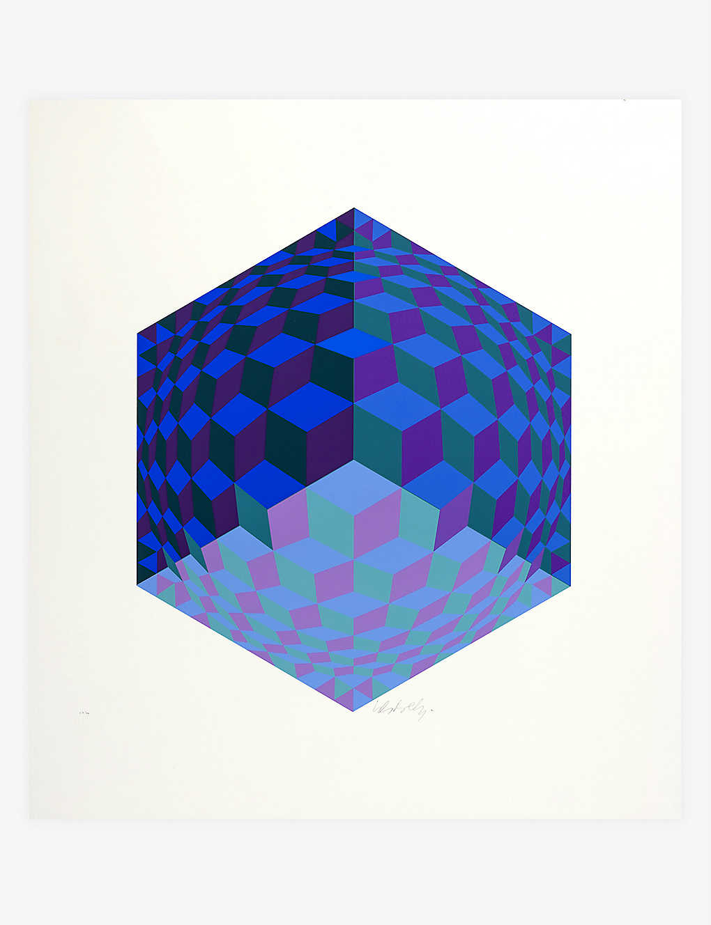 VASARELY ハット レッグ シルクスクリーン プリント 104 x 84cm Hat Leg silk-screen print 至高