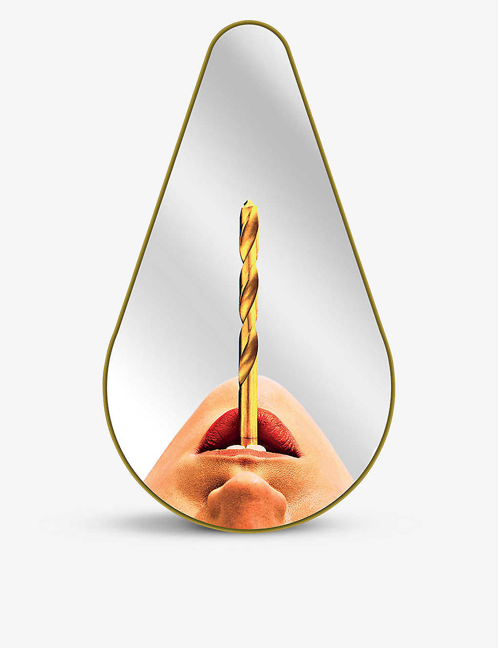 SELETTI セレッティ x トイレットペーパードリル ガラスミラー 80.5 x 45cm Seletti x TOILETPAPER  Drill glass mirror 80.5 x 45cm Global Homes