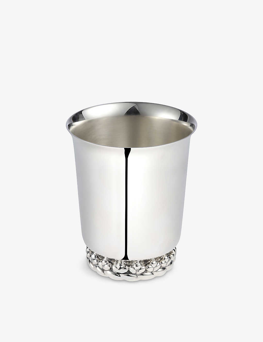 CHRISTOFLE Babylone 編み込み銀メッキカップ 8.5cm Babylone braided silver-plated cup 8.5cm画像