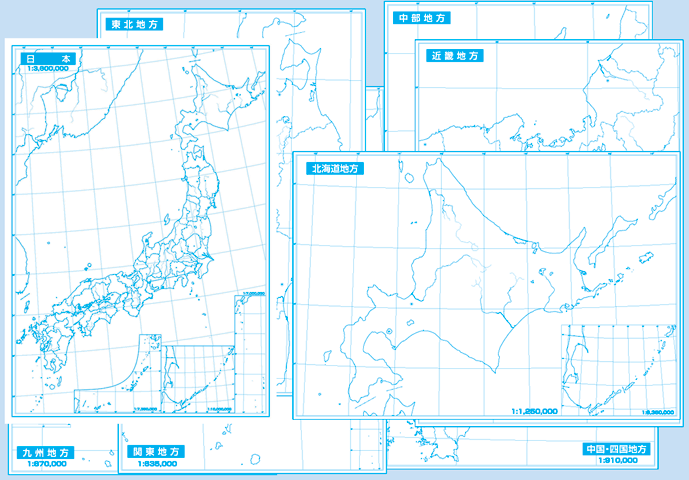 楽天市場 日本白地図セット 大 グローバルプランニング
