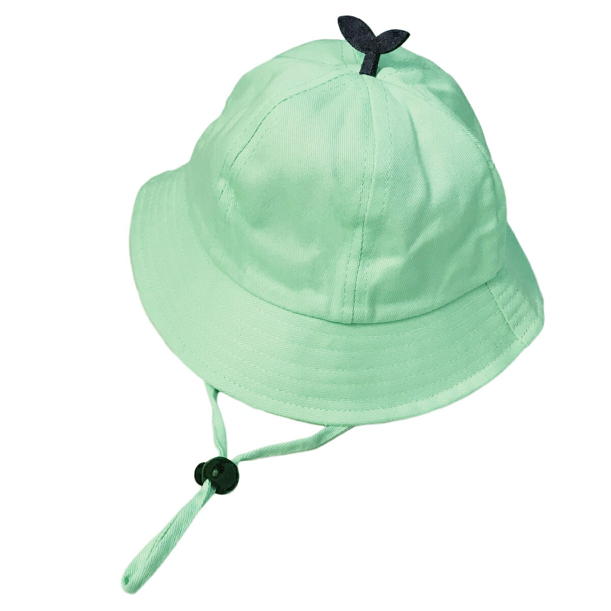 公式 ハット 赤ちゃん用 帽子 夏 子供 子ども 赤ちゃん ベビー ジュニア キッズ 男の子 女の子 あごひも付き 散歩 外遊び 公園 熱中症対策 Uvカット 紫外線カット Lサイズ 52cm 緑 グリーン Toyama Nozai Co Jp