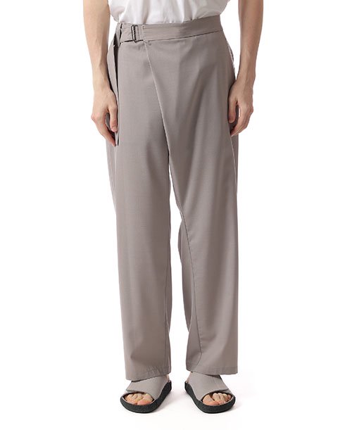 《ATTACHMENT》 アタッチメント WO/TA WASHABLE TROPICAL WRAPPED TROUSERS（AP31-007）GRAY色 SALE 定価35,200円→25,300円【後払決済不可】