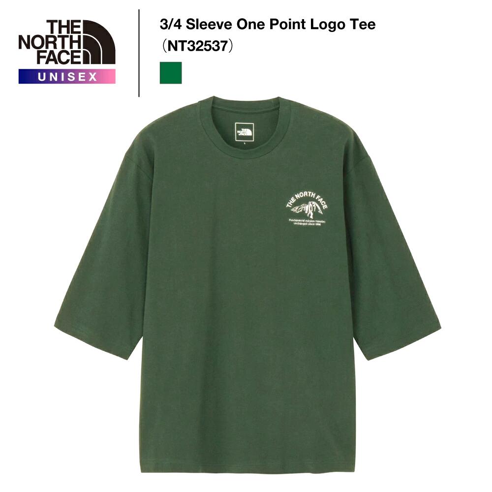 《THE NORTH FACE》ザ・ノース・フェイス ユニセックス｜クォータースリーブワンポイントロゴティー 3/4 Sleeve One Point Logo Tee（NT32537） SALE 定価8,580円→6,864円【後払決済不可】