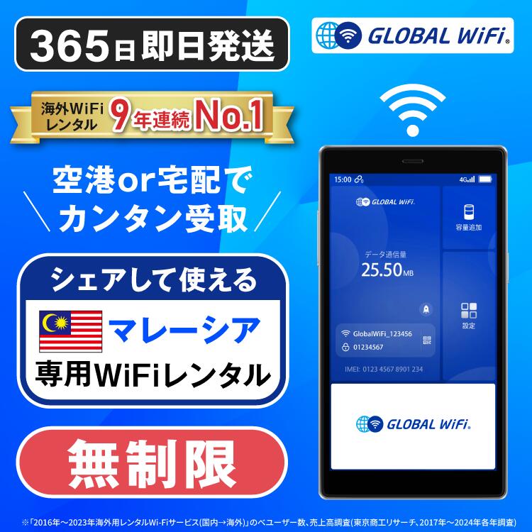 楽天市場】【送料無料・即日発送】マレーシア専用 WiFi レンタル 1日