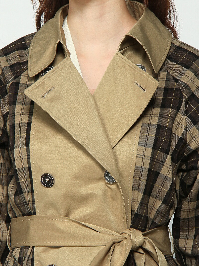 楽天市場 Rakuten Fashion Sale 80 Off W チェックキリカエトレンチコート Global Work グローバルワーク コート ジャケット トレンチコート ベージュ Rba E Global Work グローバルワーク