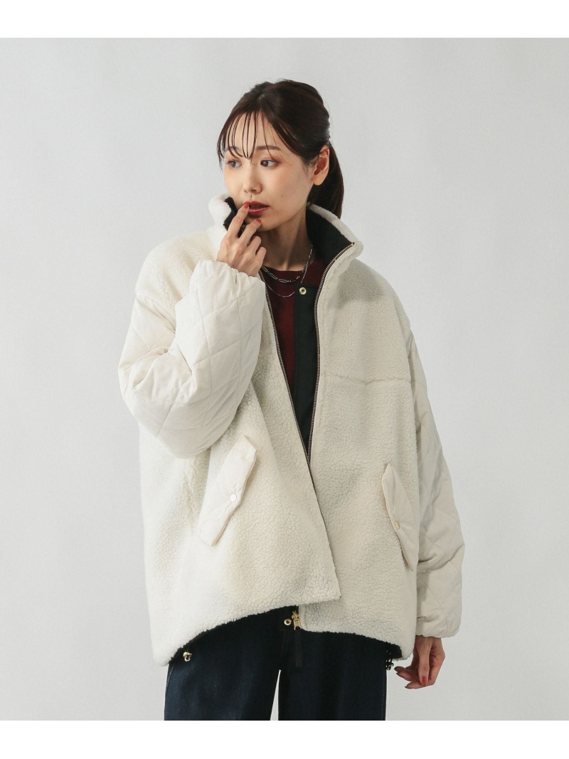 GLOBAL WORK リバーシブル　アウター 楽天市場】【SALE／12%OFF】(W)リバーシブルキルトボアCT GLOBAL