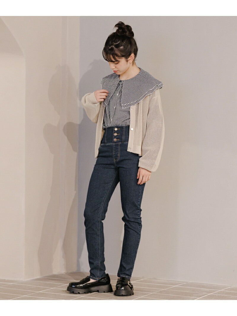 K)アラエルメッシュCD AND YUA GLOBAL グローバルワーク Fashion] ブルー カーディガン トップス WORK ANY  ベージュ[Rakuten キッズファッション