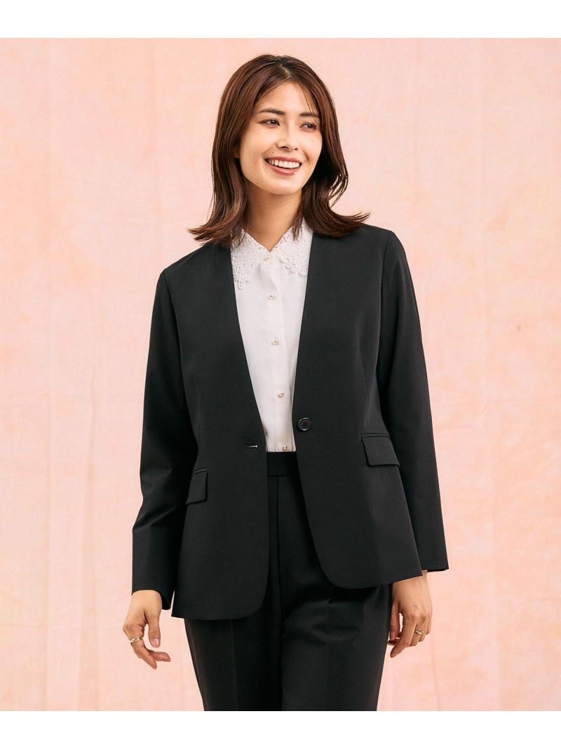 【SALE／20%OFF】ウツクシルエットノーカラージャケット/581021 GLOBAL WORK グローバルワーク ジャケット・アウター ノーカラージャケット ブラック グレー ベージュ ブラウン ネイビー【RBA_E】【送料無料】[ Fashion]