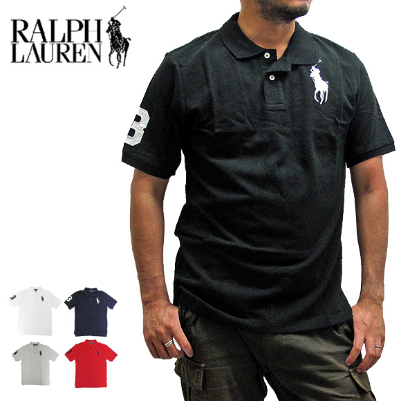 Polo Ralph Lauren ブラックポロシャツ XL ビックロゴ お洒落 楽天市場】ポロ ラルフローレン メンズ カスタムフィット