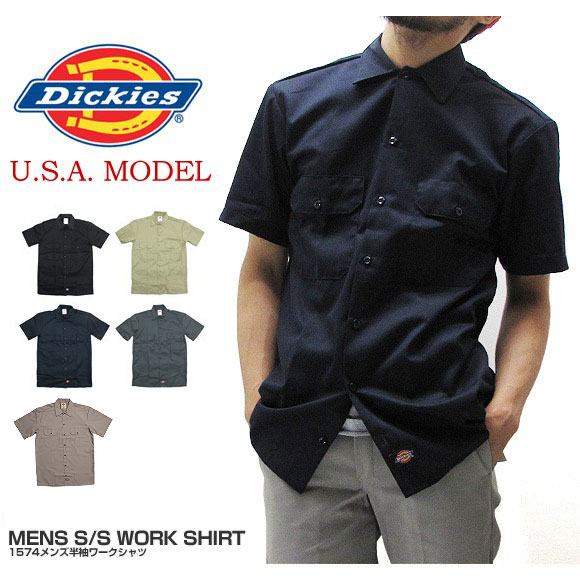 Dickies × S'YTE ディッキーズ サイト ワークシャツ 楽天市場】Dickies ディッキーズ ワークシャツ 半袖 1574 メンズ
