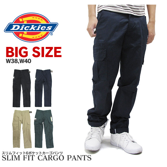 【楽天市場】【大きいサイズ】ディッキーズ Dickies カーゴパンツ WP594 スリムフィット 6ポケット カーゴパンツ 細身 FLEX