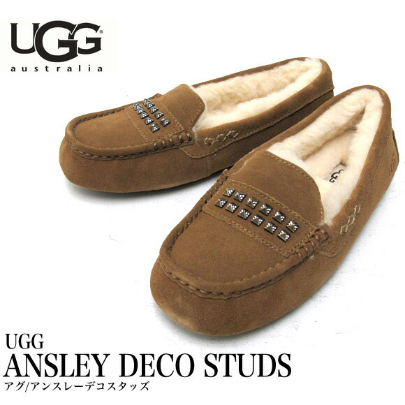 Ugg モカシン ムートンシューズ Ansley Deco Studs アグ