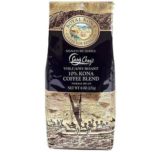 ROYAL KONA COFFEE FOR ROYALTY Royal Kona 10% Kona Coffee, Sam Choy's Volcano Roast/Ground, 8 Ounce 7,800円