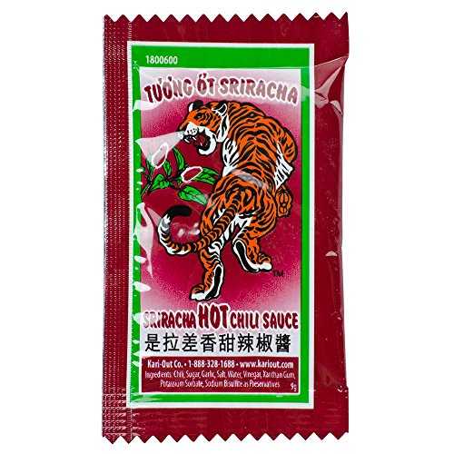 シラチャー ホットチリソース 9 グラムポーション パケット - 200/ケース By TableTop King Sriracha Hot Chili Sauce 9 Gram Portion Packet - 200/Case By TableTop King