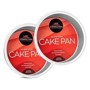 Last Confection ラウンドケーキパン 2 ピースセット - 深さ 6 インチ x 2 インチのアルミニウムパン Last Confection 2-Piece Round Cake Pan Set - 6\