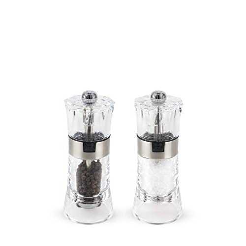 Peugeot Oslo DUO 5.5 inch, Clear Salt and Pepper Mill Set