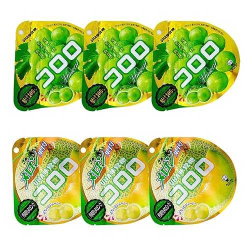 Cororo Fruit Taste Gummy Candy 1.4oz 2Types × 3pcs Japanese Uha-mikakuto Ninjapo