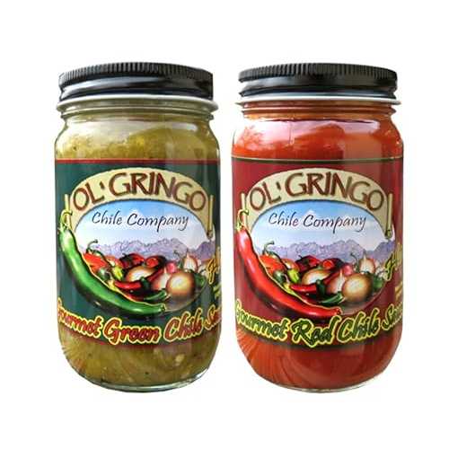 Ol Gringo Chile Company Ol' Gringo Chile Company Flame Roasted New Mexico Green Chile Sauce and Red Chile Sauce - 2 Pack - (Hot Heat)