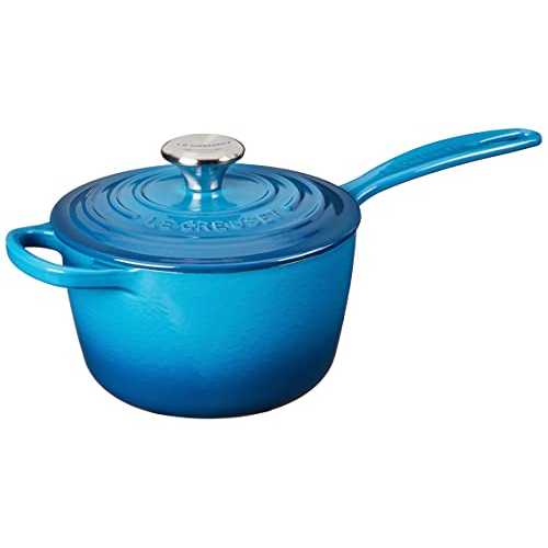 ル・クルーゼ ホーロー鋳鉄 シグネチャー ソースパン、1.75 クォート、マルセイユ Le Creuset Enameled Cast Iron Signature Saucepan, 1.75 qt., Marseille