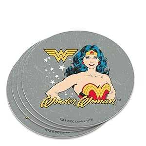 ワンダーウーマン ヴィンテージアイコン ノベルティコースターセット GRAPHICS & MORE Wonder Woman Vintage Icon Novelty Coaster Set画像