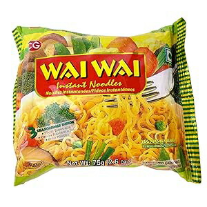Wai Wai インスタント ヌードル、ベジマルサラ風味、2.6 オンス 75g パッケージ (6 個パック) Wai Wai Instant Noodles, Veg Marsala Flavored, 2.6-Ounce 75g Packages (Pack of 6)画像