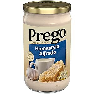 Prego Homestyle Alfredo Pasta Sauce, 22 oz Jar (Pack of 6)