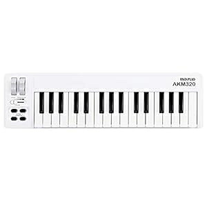 midiplus AKM320 32 キー MIDI キーボード コントローラー、ホワイト midiplus AKM320 32 key MIDI Keyboard Controller, white