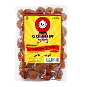 ゴルチン ゴールデン サワー プルーン (アルー ボカラ)、8 オンス 3 パック Golchin Golden Sour Prune (Aloo Bokhara), 8 oz 3pk