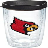 Tervis 1165920 ルイビル カージナルス ロゴ タンブラー エンブレムとブラック蓋付き 16オンス、クリア Tervis 1165920 Louisville Cardinals Logo Tumbler with Emblem and Black Lid 16oz, Clear