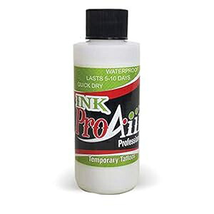 ボディペイント - ProAiir テンポラリー タトゥー インク - 4.2 オンス (120ml) ホワイト ShowOffs Body Art Body Paint - ProAiir Temporary Tattoo Ink - 4.2 oz (120ml) White