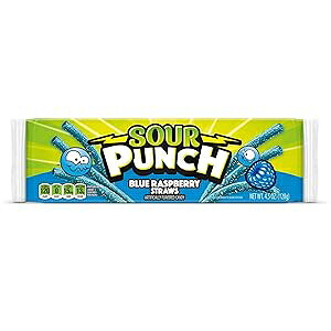 サワーパンチ ブルーラズベリーサワーキャンディストロー 4.5オンス トレイ (12本パック) Sour Punch Blue Raspberry Sour Candy Straws 4.5 Oz Tray (Pack of 12)