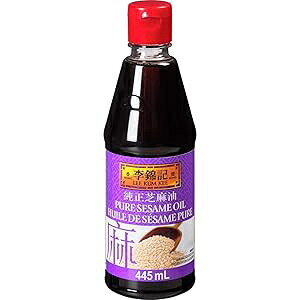 Lee Kum Kee 純粋ごま油、15 オンスボトル (4 個パック) Lee Kum Kee Pure Sesame Oil, 15-Ounce Bottle (Pack of 4)