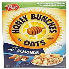 ポストハニー アーモンド入りオーツ麦の房 14.5 オンス 3個パック。 Post Honey Bunches Of Oats With Almonds 14.5 Oz. Pack Of 3.