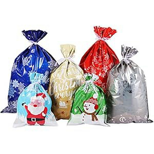 30個のクリスマスギフトバッグ ホリデートリートバッグ ギフトラッピングバッグ クリスマス寄りあいの祝する品御徒面子 30個のシュロの葉タイ王国付き添い人 Cabilock 30pcs Christmas Gift Bags Holiday Treats Bags Gift Wrapping Bags Christmas Party Favor Goody バリウム