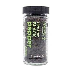 スパイスリー オーガニック ペッパーコーン ブラック ホール 1.70 オンス ジャー 認定グルテンフリー Spicely Organics Spicely Organic Peppercorn Black Whole 1.70 Ounce Jar Certified Gluten Free画像