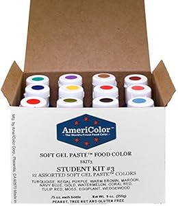 食品着色料 AmeriColor Student - キット 3 12.75 オンスボトル ソフトジェルペーストカラー Food Coloring AmeriColor Student - Kit 3 12 .75 Ounce Bottles Soft Gel Paste Colors画像