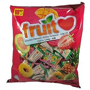 ワンダーフード - フルーツフレーバー詰め合わせチュース 17.6 オンス、500g Wonderfood Wonder Food - Assorted Fruit Flavour Chews 17.6 oz, 500g