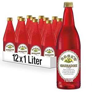 ローズ グレナデン 1Lボトル（12本入） Rose's Grenadine, 1 L bottles (Pack of 12)