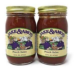 Jake and Amos Jake & Amos Peach Salsa / 2 - 16 Oz. Jars
