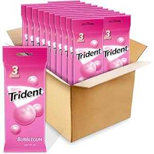 トライデント シュガーフリーガム、バブルガム味、60パック (合計840個) Trident Sugar Free Gum, Bubblegum Flavor, 60 Packs (840 Pieces Total)