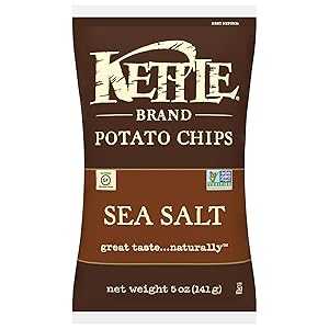 ケトルブランド ポテトチップス、シーソルト、5オンス袋入り(15個) Kettle Brand Potato Chips, Sea Salt, 5 Ounce Bags (Pack of 15)|Glomarket